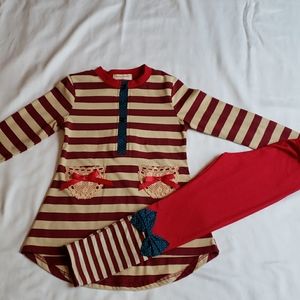 Long sleeve shirt with matching leggings